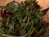 Petite salade de roquette, cresson et betteraves