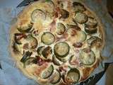 Quiche aux courgettes, Cantal et jambon sec