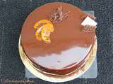 Entremet chocolat, orange