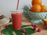 Smoothie mangue framboise litchi