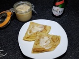 Crêpes au lait de coco rhum et son caramel au lait de coco