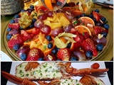 Divers plateaux crudités/fruits/fruits de mer/charcuterie pour le plaisir des yeux