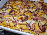 Gratin de pommes de terre, courge butternut et bacon fumé au lait de coco