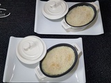 Mini cassolettes de Parmentier de boudin noir à la purée légère et aux oignons rouges