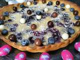 Tarte de Pâques coco myrtilles et ses billes de chocolat