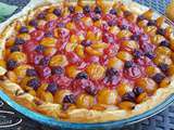 Tarte feuilletée aux mirabelles et prunes