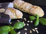 Baguette basilic-pignon (baguette au pesto)