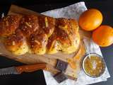 Brioche au chocolat et orange confite