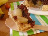 Crumble poire-banane au chocolat et noisette