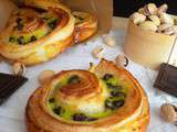 Escargot pistache et chocolat