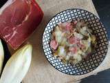 Fondue d’endives à la sauge et jambon sec