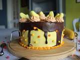 Layer cake cookie tout chocolat et banane Haribo