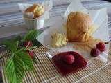 Muffin coeur de framboise façon madeleine