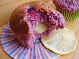 Muffin framboise au coeur de lemon curd