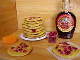 Pancakes potiron-groseilles