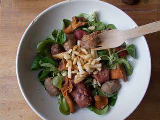 Salade de gésiers rustique en chaud-froid