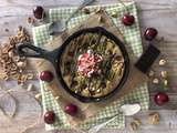 Skillet cookie pistache griotte