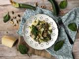 Tagliatelles de courgette à l’ail et fine herbes