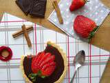 Tarte fraise-chocolat sans cuisson