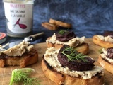 Toast de rillettes de bar sauvage à vanille et boudin