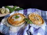 Tourte poulet et artichaut saveur pesto basilic-amande