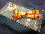 Brochettes banane ananas