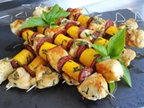 Brochettes de poulet au chorizo