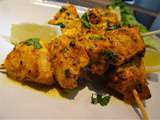 Brochettes de poulet tikka