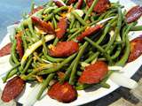 Salade de haricots verts frais au chorizo