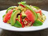 Salade de riz avocats pamplemousses