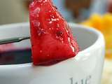 Fondue de fruits rouges aux fruits