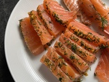 Gravlax de saumon et sa petite note italienne