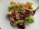 Salade clémentines, betterave, avocat & noix