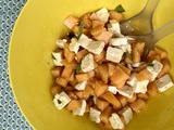 Salade de melon, feta & basilic
