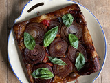 Tatin oignons rouges & poivrons