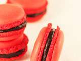 Macarons ganache chocolat noir