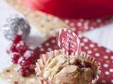 Muffins chocolat blanc framboises groseilles