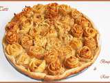 Tarte aux pommes bouquet de roses