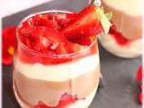 Verrine pâtissière fraises milka