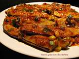 Aubergines chinoises, sauce au piment et à l'ail