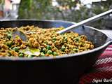 Keema Matar, version dinde