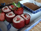 Sushis dessert à la fraise