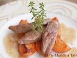 Magret de canard aux abricots