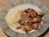 Blancs de poulet au Porto et aux champignons de Paris