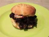 Hamburger au boudin noir et aux pommes