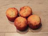 Muffins à la confiture de fraise et chocolat blanc