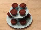 Muffins chocolat noir coeur chocolat blanc