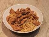 Nouilles et poulet aux saveurs asiatiques