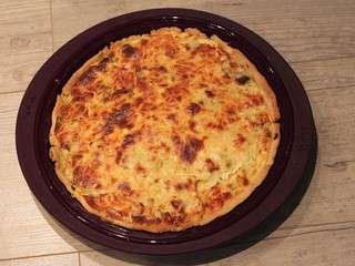 Quiche aux poireaux et au Boursin