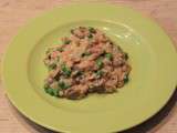 Risotto aux champignons et aux petits pois